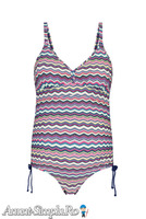 Costum de baie intreg pentru gravide multicolor dungi Esprit - Imagine 1