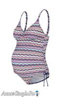 Costum de baie intreg pentru gravide multicolor dungi Esprit - Imagine 3