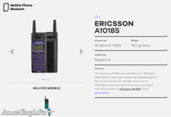 Ericsson A1018S telefon mobil retro vintage de colectie - Imagine 4
