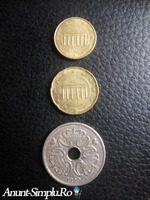 Monede 10 si 20 Euro Cent 2002 plus 5 Kroner 1990 - Imagine 3